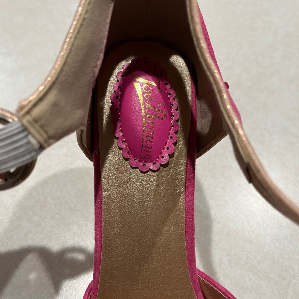 Joe Browns Pink and Gold Heels with Elegant Design - Picture 6 of 7